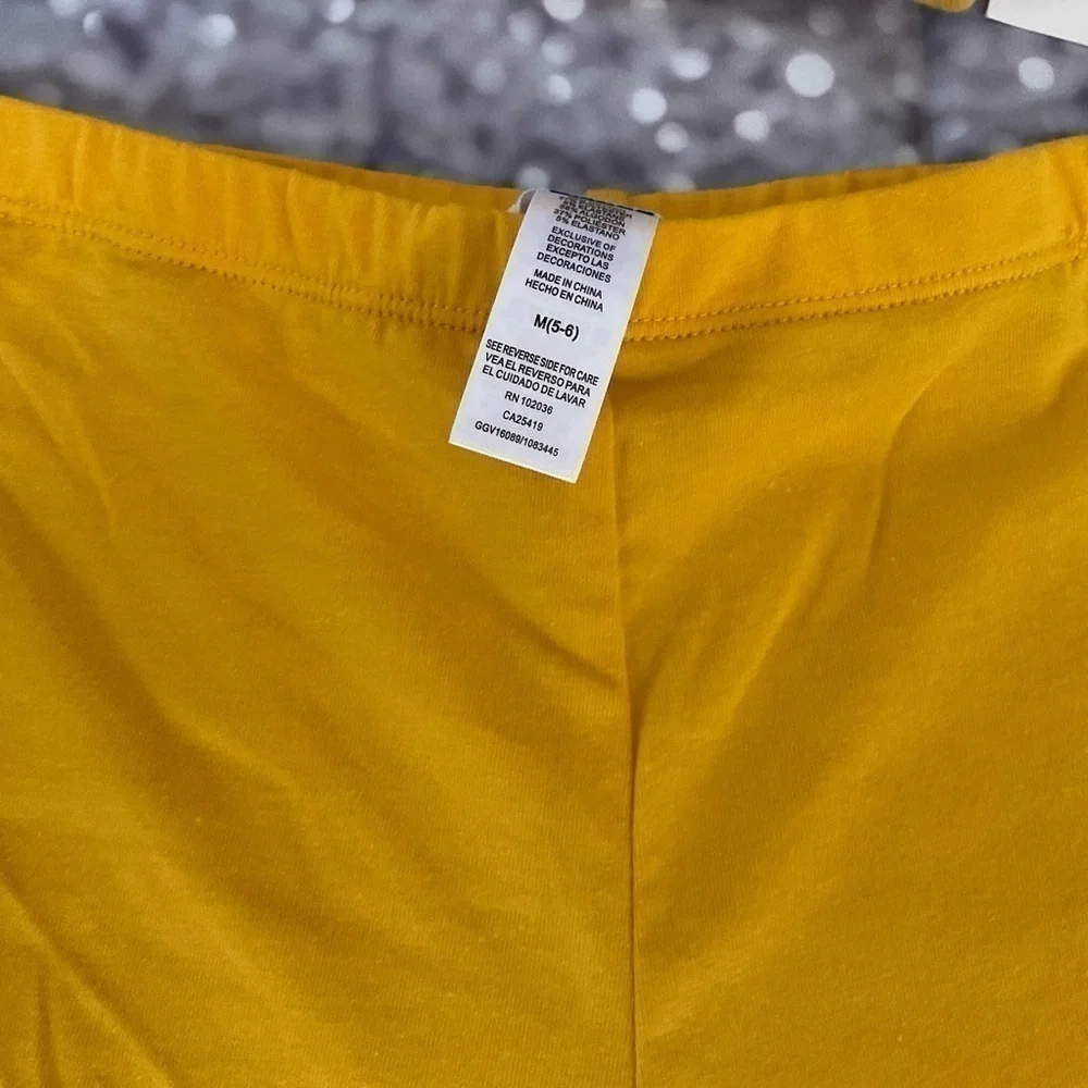 Guess Toddler Girl 2-Piece Grey &Yellow Drawstring Sweatshirt & Bike Shorts Set